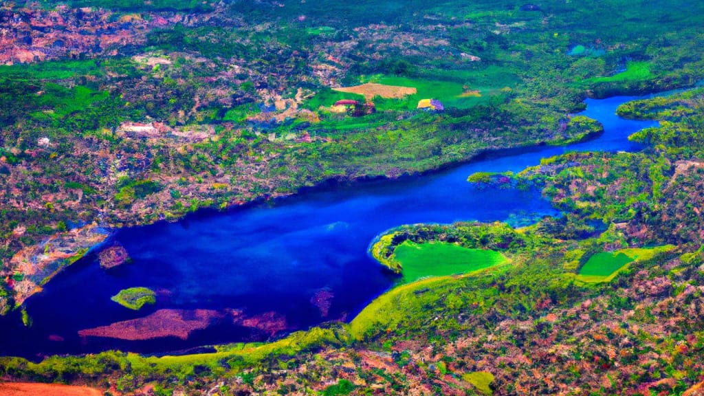 Minnetonka, Minnesota painted from the sky