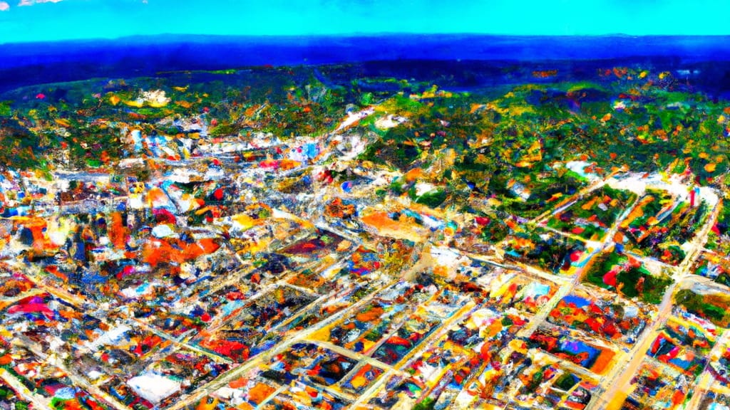 Mishawaka, Indiana painted from the sky