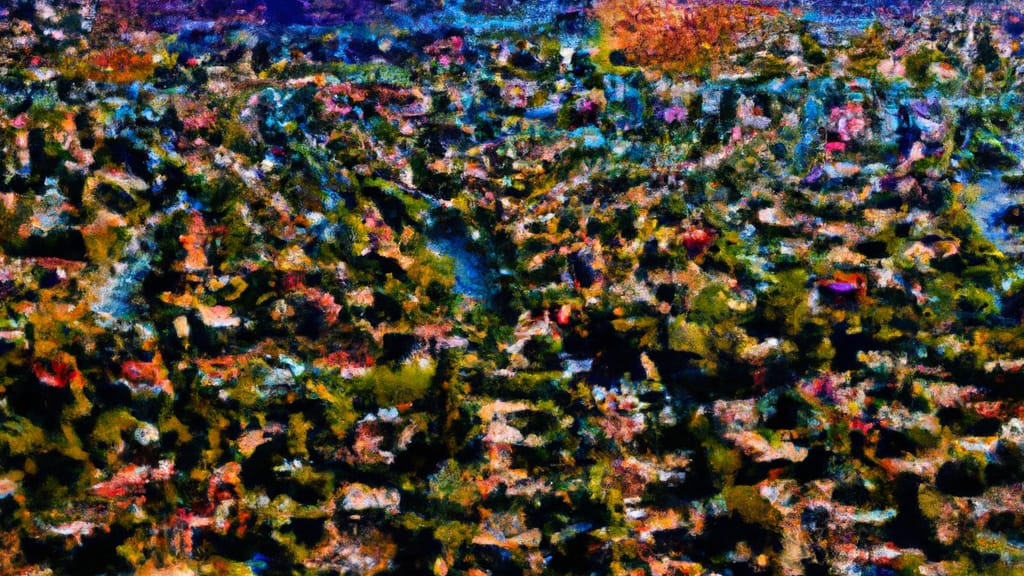 Mission Viejo, California painted from the sky