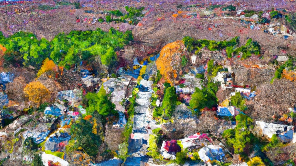 Monsey, New York painted from the sky