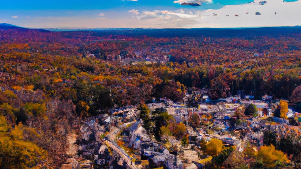 Montville, Connecticut painted from the sky