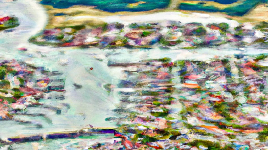 Morehead City, North Carolina painted from the sky