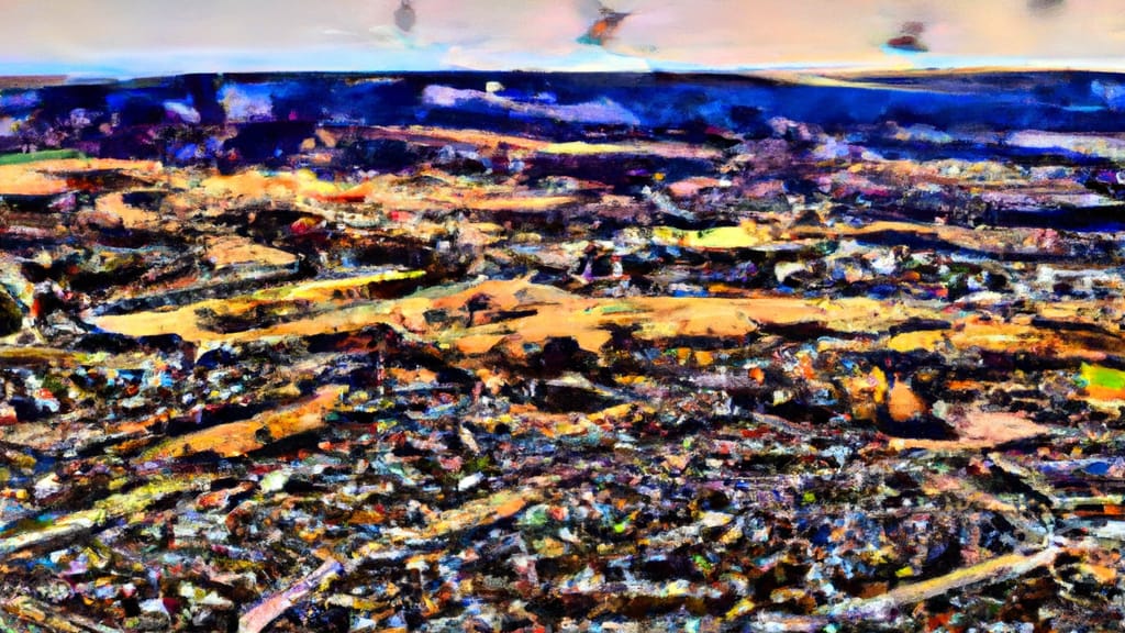 Moreno Valley, California painted from the sky