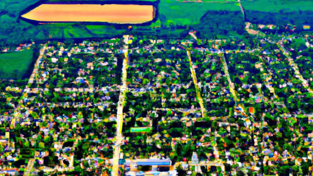 Mount Vernon, Illinois painted from the sky