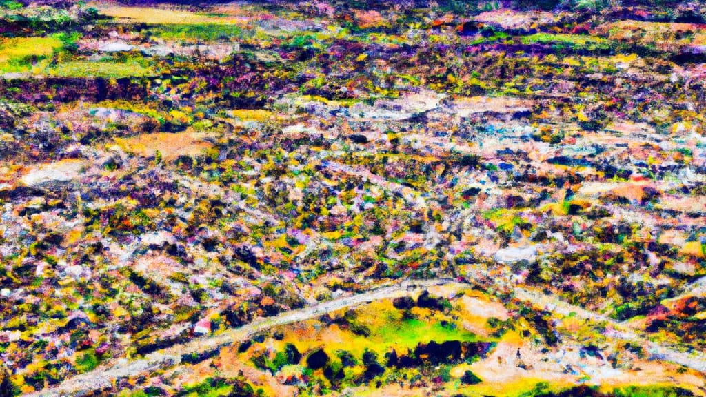 Nampa, Idaho painted from the sky