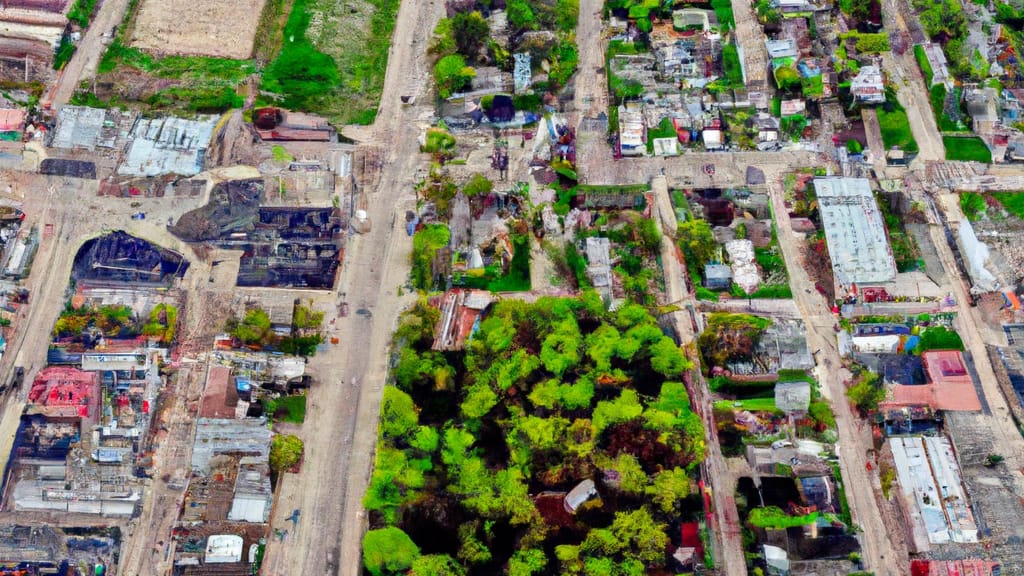 New Berlin, Wisconsin painted from the sky