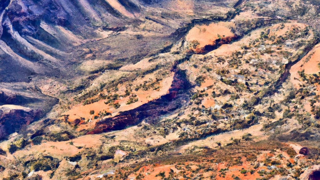 New River, Arizona painted from the sky