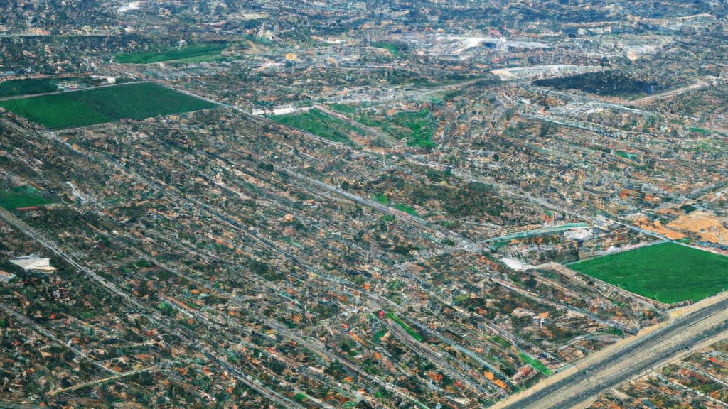 Newark, California painted from the sky