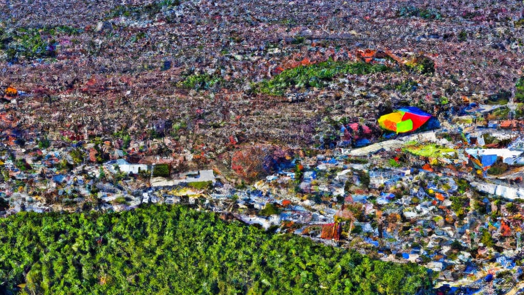 Newton, North Carolina painted from the sky