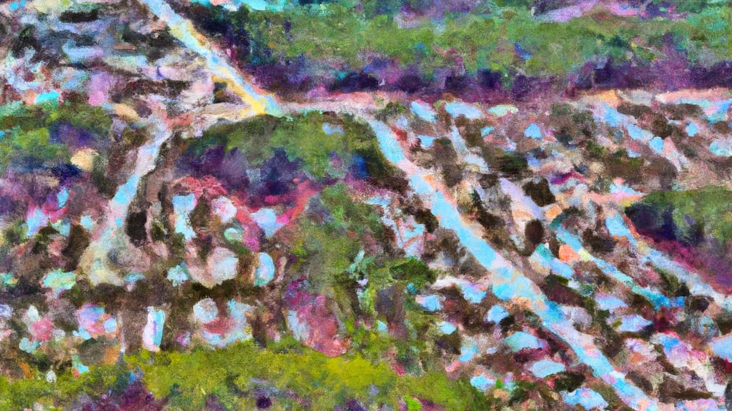 Norcross, Georgia painted from the sky
