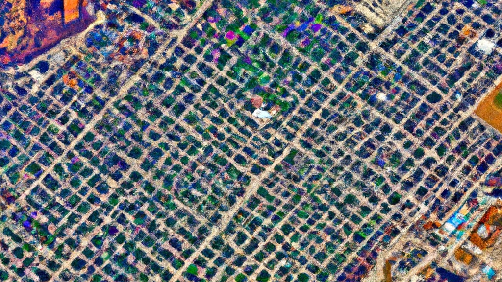 North Aurora, Illinois painted from the sky
