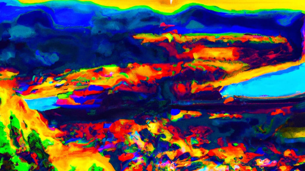 North Bend, Oregon painted from the sky