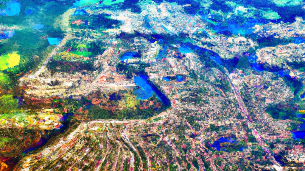 North Fort Myers, Florida painted from the sky