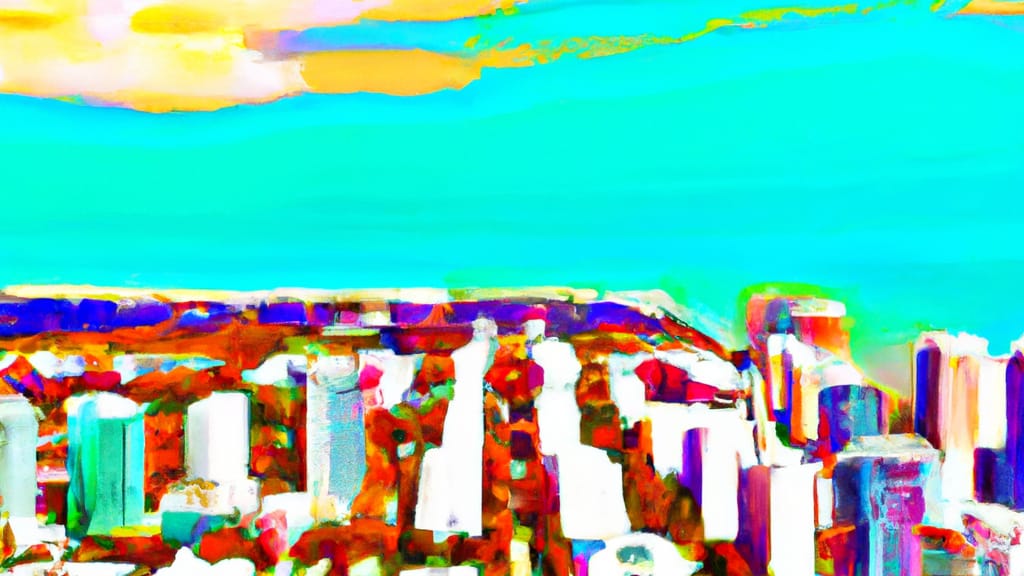North Miami Beach, Florida painted from the sky