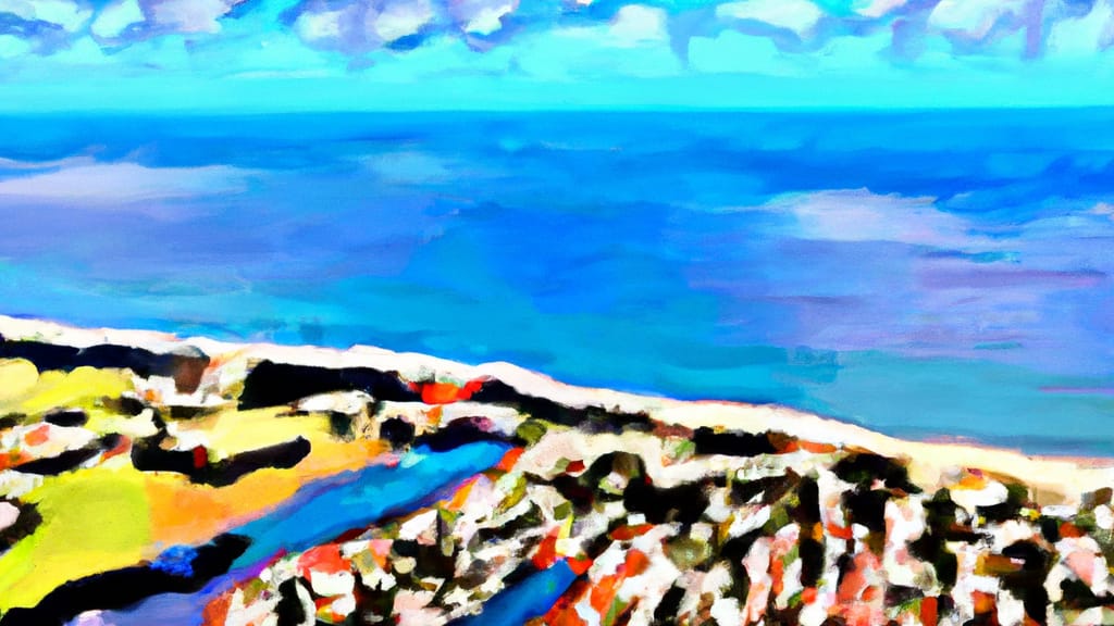 North Palm Beach, Florida painted from the sky