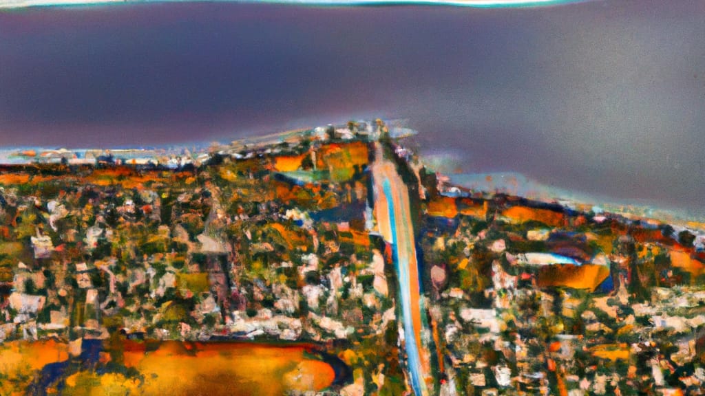 North Port, Florida painted from the sky