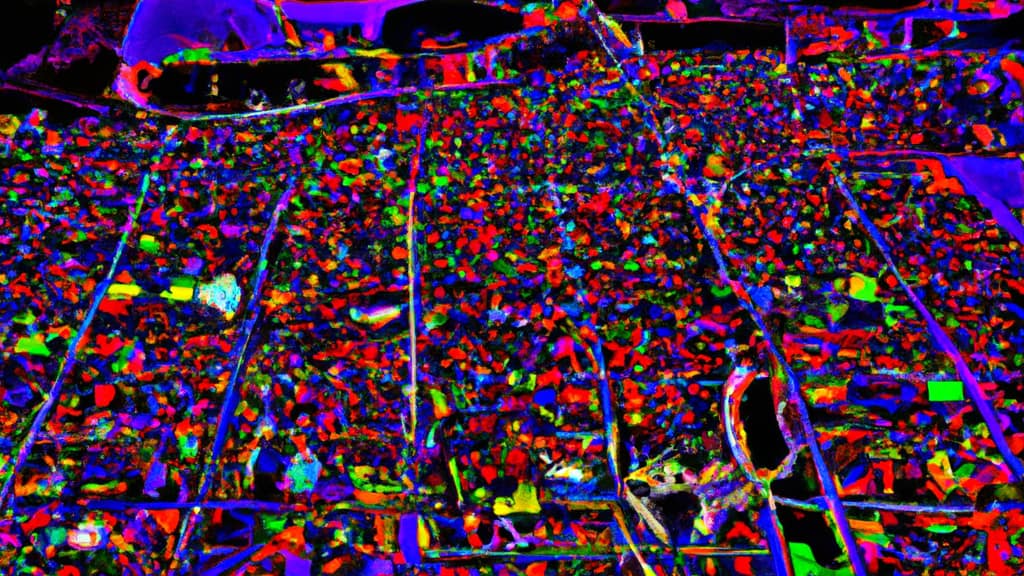 North Tonawanda, New York painted from the sky