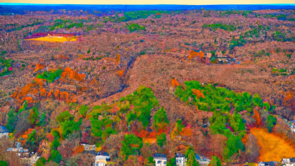 Northborough, Massachusetts painted from the sky