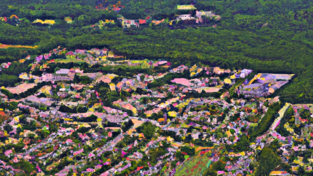 Oakton, Virginia painted from the sky