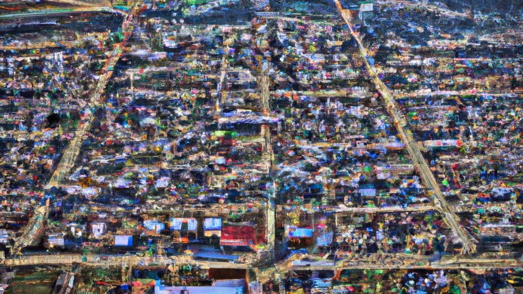 Oelwein, Iowa painted from the sky