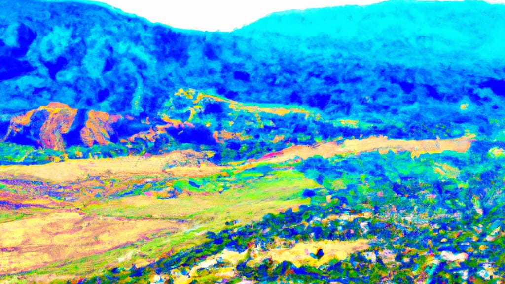 Ojai, California painted from the sky