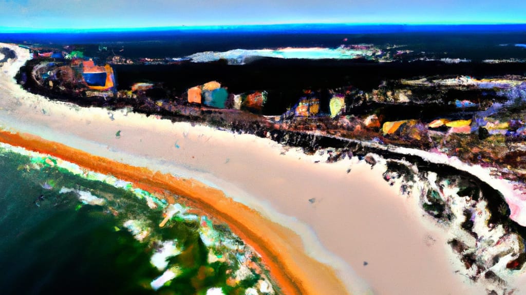 Orange Beach, Alabama painted from the sky