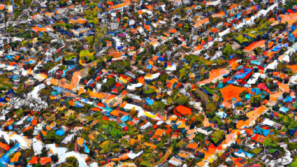 Orange City, Florida painted from the sky