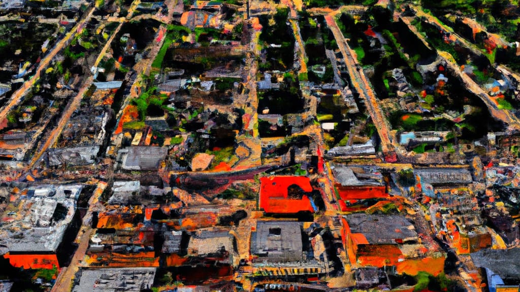 Owatonna, Minnesota painted from the sky