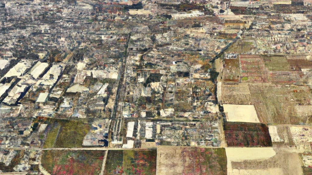 Oxnard, California painted from the sky