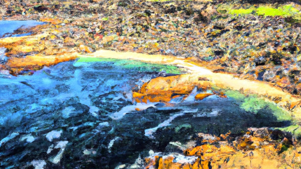 Pacific Grove, California painted from the sky