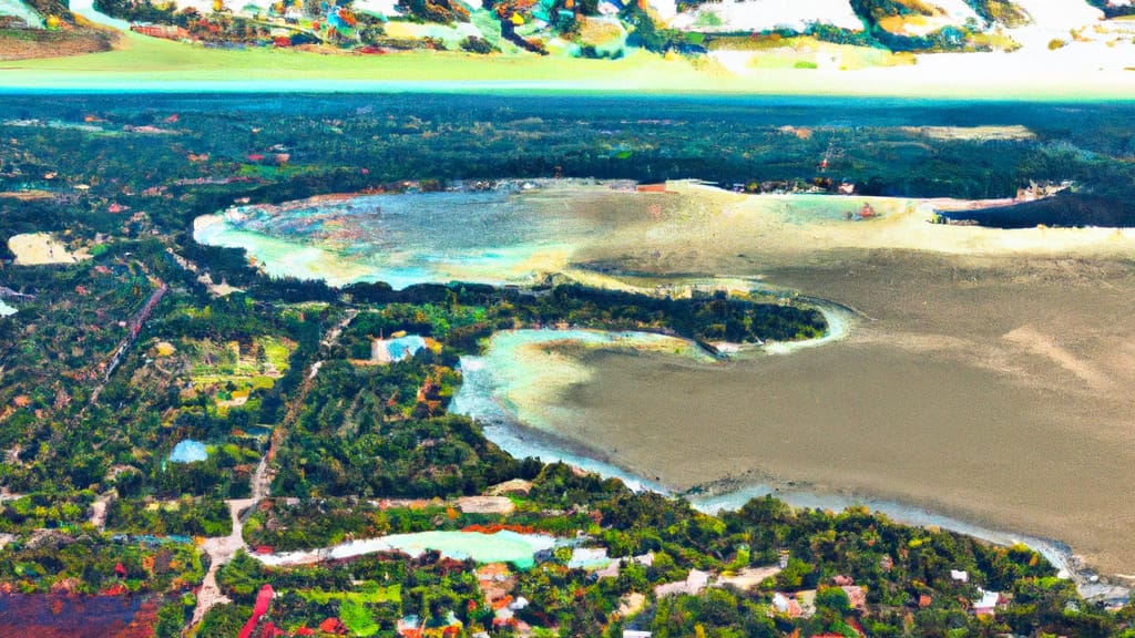 Palm Harbor, Florida painted from the sky