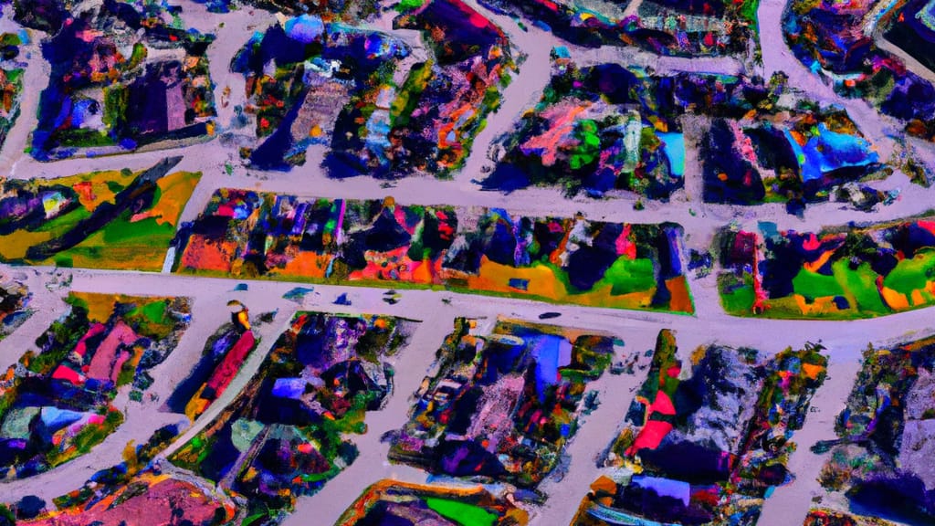 Parker, Colorado painted from the sky