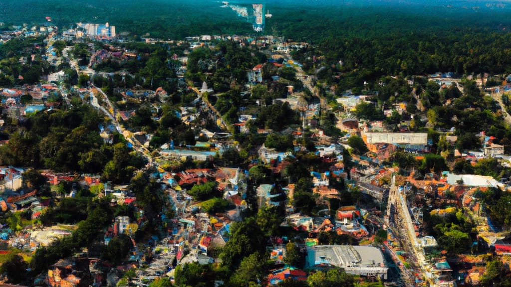 Parkville, Maryland painted from the sky