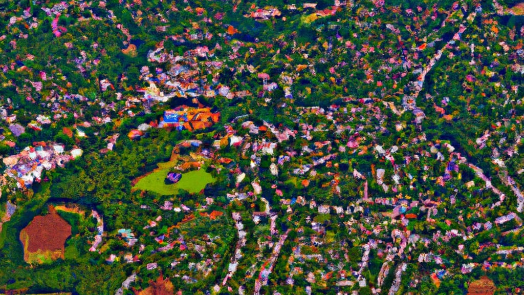 Peabody, Massachusetts painted from the sky