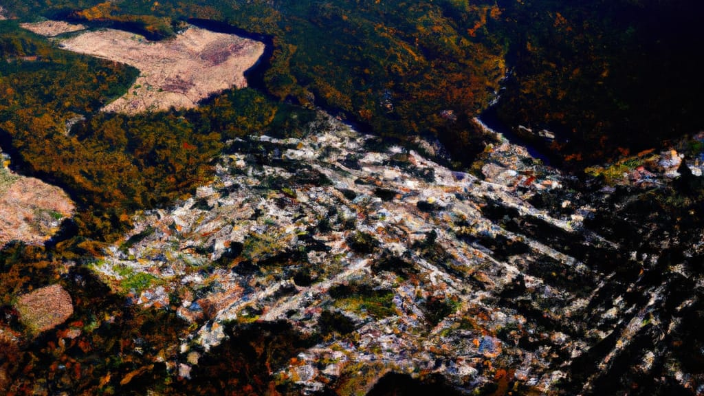 Pell City, Alabama painted from the sky