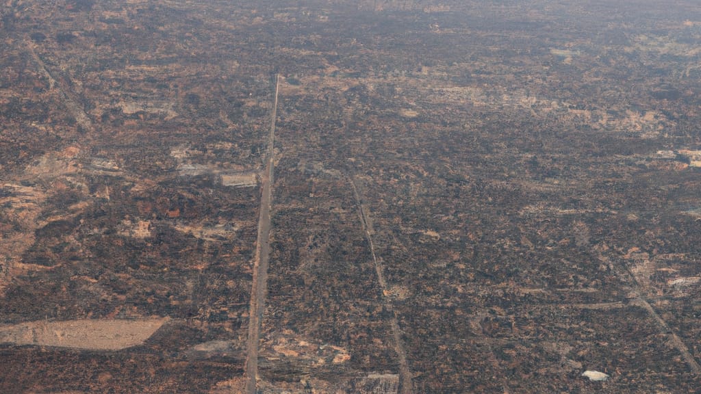 Phoenix, Arizona painted from the sky