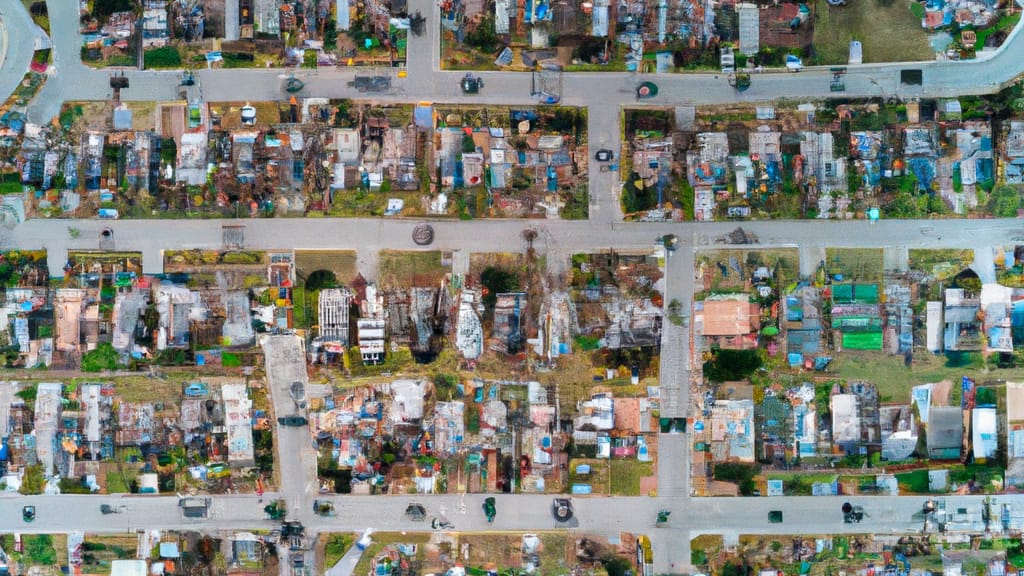 Pickerington, Ohio painted from the sky