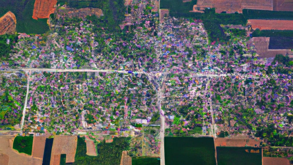 Pinckneyville, Illinois painted from the sky