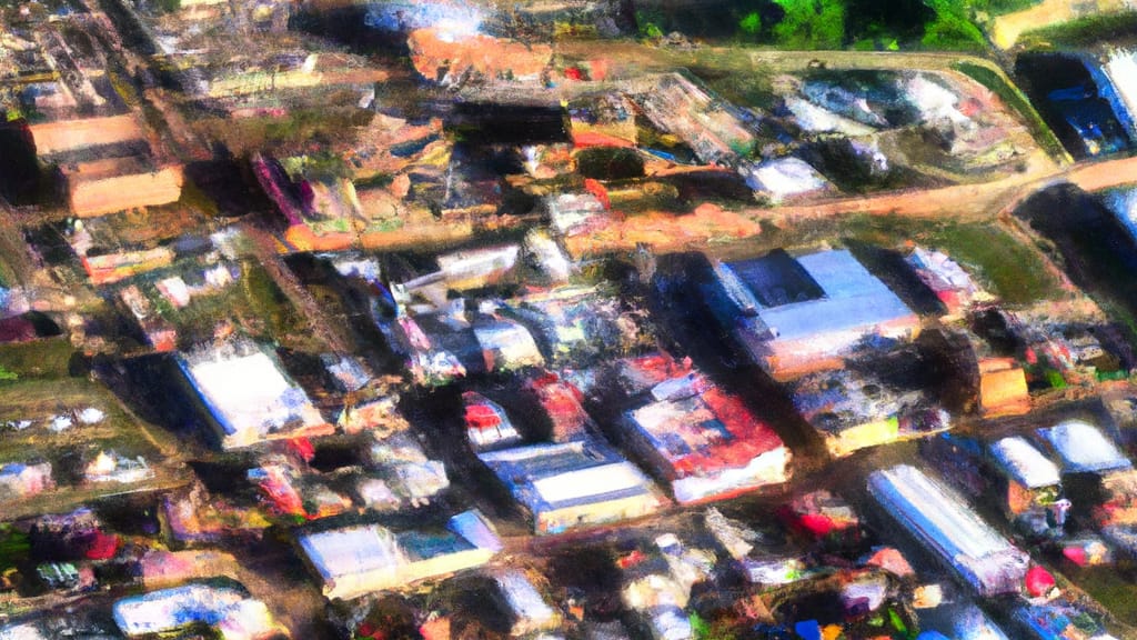 Poplar Bluff, Missouri painted from the sky