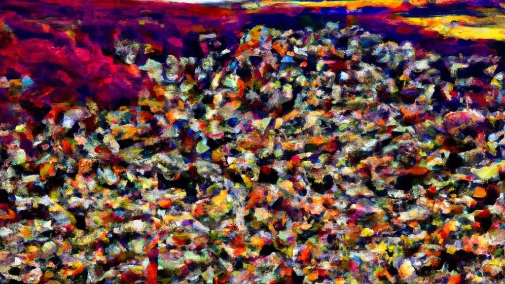 Port Chester, New York painted from the sky