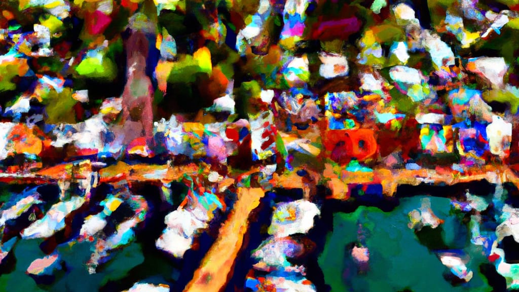 Port Washington, New York painted from the sky
