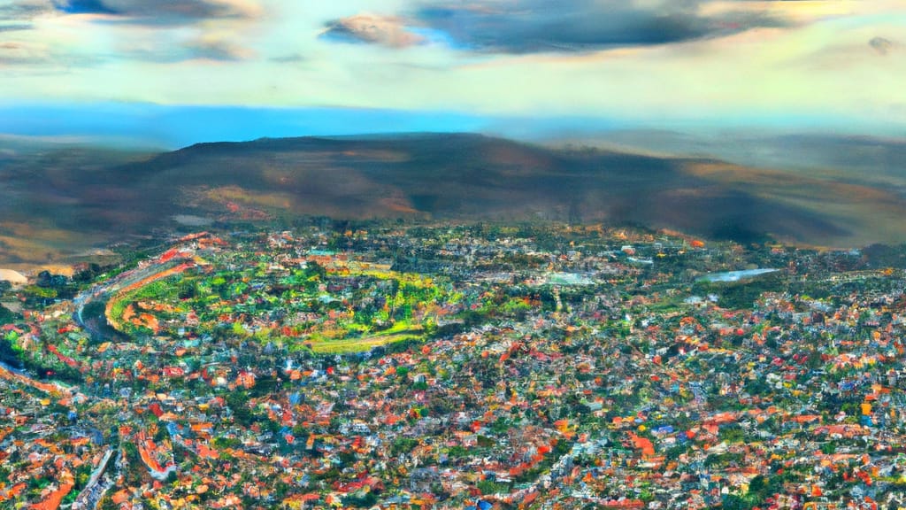 Poway, California painted from the sky