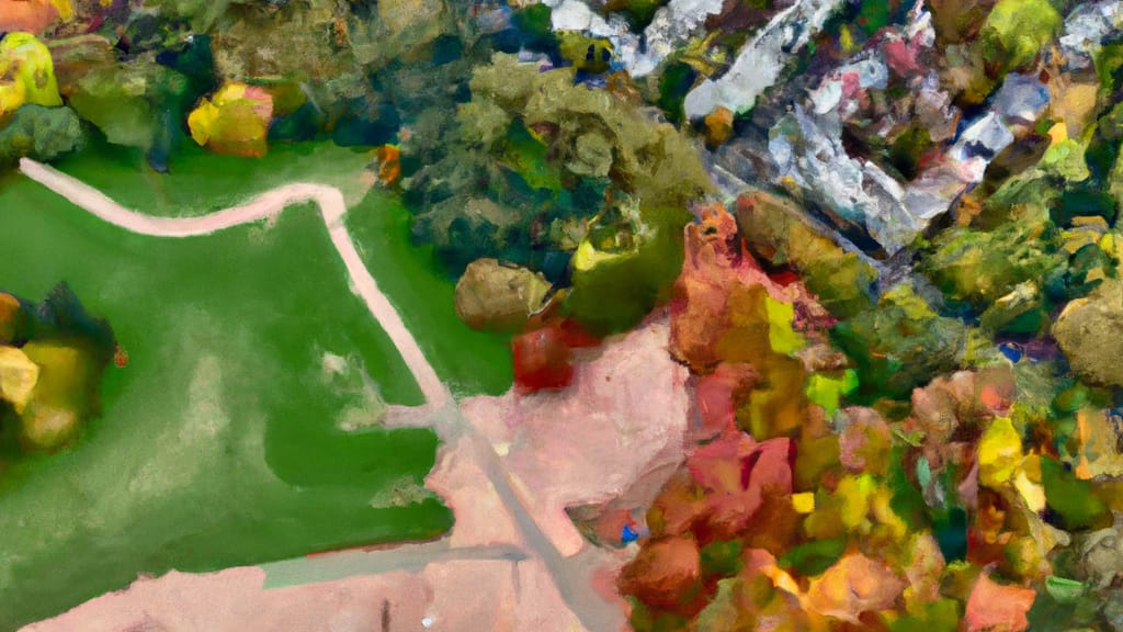 Prospect Park, Pennsylvania painted from the sky