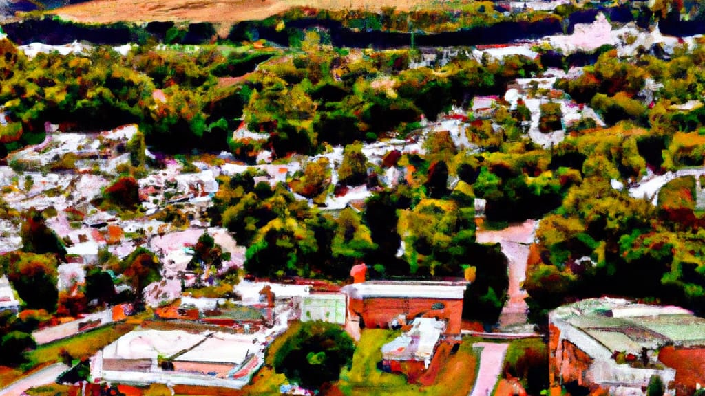 Pulaski, Virginia painted from the sky