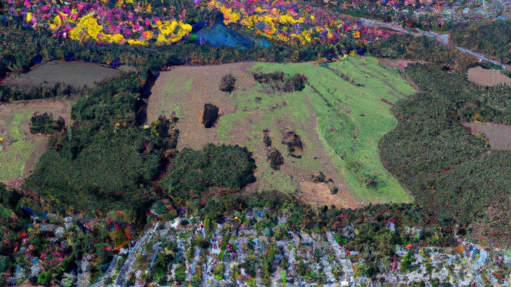 Putnam Valley, New York painted from the sky