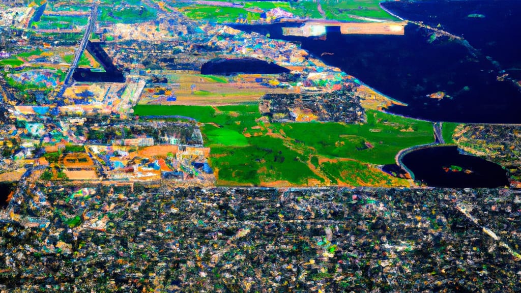 Richmond, Texas painted from the sky