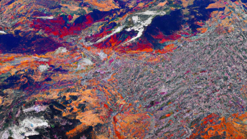 Rifle, Colorado painted from the sky