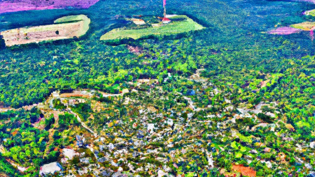 Ripley, Mississippi painted from the sky