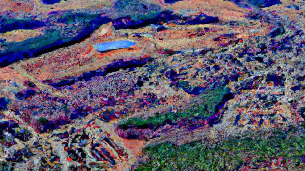 Roanoke Rapids, North Carolina painted from the sky