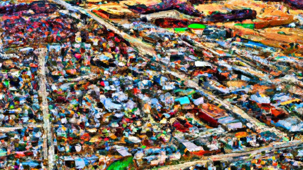 Rolla, Missouri painted from the sky